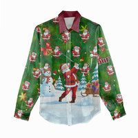 Custom Funny Christmas Golf Shirt Mens Golf Women Casual Shirt Santa Golfer Christmas - Wonder Print Shop
