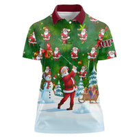 Custom Funny Christmas Golf Shirt Mens Golf Women Polo Shirt Santa Golfer Christmas - Wonder Print Shop