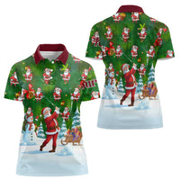 Custom Funny Christmas Golf Shirt Mens Golf Women Polo Shirt Santa Golfer Christmas - Wonder Print Shop