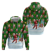 Custom Funny Christmas Golf Shirt Mens Golf Zip Hoodie Santa Golfer Christmas - Wonder Print Shop