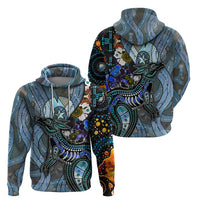 Kangaroo Aboriginal Pattern Dot Art Hoodie - Wonder Print Shop