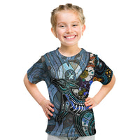Kangaroo Aboriginal Pattern Dot Art Kid T Shirt - Wonder Print Shop