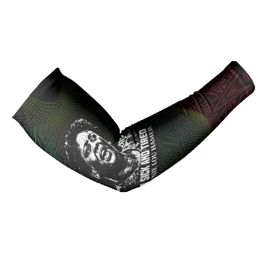 Fannie Lou Hamer Arm Sleeves Im Sick and Tired Quote Design Bold Portrait and Civil Rights Movement Tribute - Wonder Print Shop