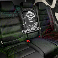 Fannie Lou Hamer Back Car Seat Cover Im Sick and Tired Quote Design Bold Portrait and Civil Rights Movement Tribute - Wonder Print Shop