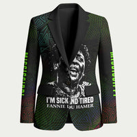 Fannie Lou Hamer Blazer Im Sick and Tired Quote Design Bold Portrait and Civil Rights Movement Tribute - Wonder Print Shop