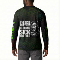 Fannie Lou Hamer Button Sweatshirt Im Sick and Tired Quote Design Bold Portrait and Civil Rights Movement Tribute