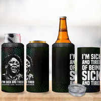 Fannie Lou Hamer 4 in 1 Can Cooler Tumbler Im Sick and Tired Quote Design Bold Portrait and Civil Rights Movement Tribute - Wonder Print Shop