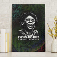 Fannie Lou Hamer Canvas Wall Art Im Sick and Tired Quote Design Bold Portrait and Civil Rights Movement Tribute - Wonder Print Shop