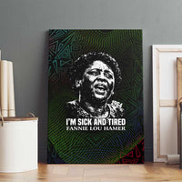 Fannie Lou Hamer Canvas Wall Art Im Sick and Tired Quote Design Bold Portrait and Civil Rights Movement Tribute - Wonder Print Shop