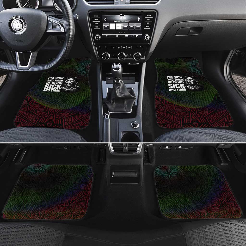 Fannie Lou Hamer Car Mats Im Sick and Tired Quote Design Bold Portrait and Civil Rights Movement Tribute - Wonder Print Shop