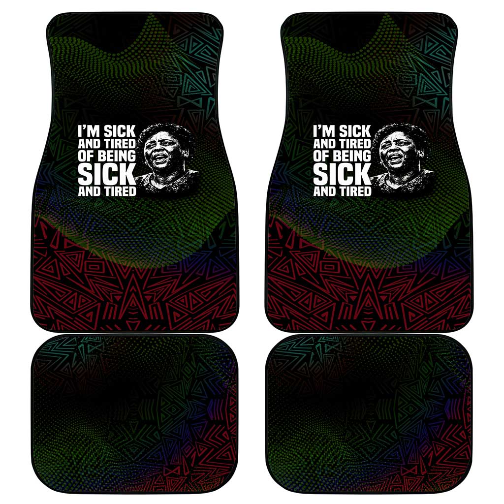 Fannie Lou Hamer Car Mats Im Sick and Tired Quote Design Bold Portrait and Civil Rights Movement Tribute - Wonder Print Shop