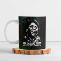Fannie Lou Hamer Ceramic Mug Im Sick and Tired Quote Design Bold Portrait and Civil Rights Movement Tribute - Wonder Print Shop
