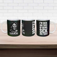 Fannie Lou Hamer Ceramic Mug Im Sick and Tired Quote Design Bold Portrait and Civil Rights Movement Tribute - Wonder Print Shop