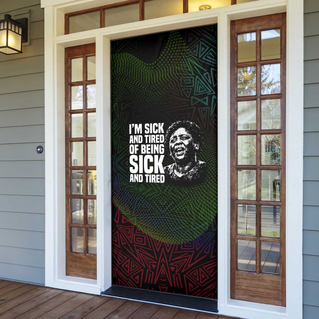 Fannie Lou Hamer Door Cover Im Sick and Tired Quote Design Bold Portrait and Civil Rights Movement Tribute - Wonder Print Shop