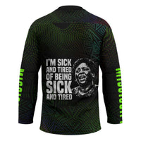 Fannie Lou Hamer Hockey Jersey Im Sick and Tired Quote Design Bold Portrait and Civil Rights Movement Tribute - Wonder Print Shop