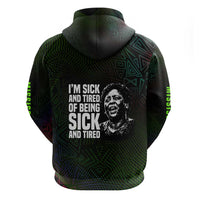 Fannie Lou Hamer Hoodie Im Sick and Tired Quote Design Bold Portrait and Civil Rights Movement Tribute - Wonder Print Shop