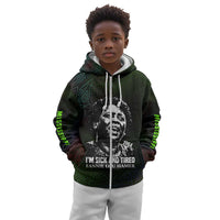 Fannie Lou Hamer Kid Hoodie Im Sick and Tired Quote Design Bold Portrait and Civil Rights Movement Tribute - Wonder Print Shop