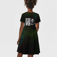 Fannie Lou Hamer Kid Short Sleeve Dress Im Sick and Tired Quote Design Bold Portrait and Civil Rights Movement Tribute - Wonder Print Shop