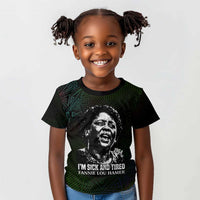 Fannie Lou Hamer Kid T shirt Im Sick and Tired Quote Design Bold Portrait and Civil Rights Movement Tribute - Wonder Print Shop