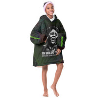 Fannie Lou Hamer Kid Wearable Blanket Hoodie Im Sick and Tired Quote Design Bold Portrait and Civil Rights Movement Tribute - Wonder Print Shop