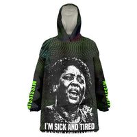 Fannie Lou Hamer Kid Wearable Blanket Hoodie Im Sick and Tired Quote Design Bold Portrait and Civil Rights Movement Tribute - Wonder Print Shop