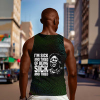 Fannie Lou Hamer Men Tank Top Im Sick and Tired Quote Design Bold Portrait and Civil Rights Movement Tribute - Wonder Print Shop