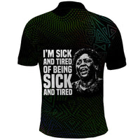 Fannie Lou Hamer Polo Shirt Im Sick and Tired Quote Design Bold Portrait and Civil Rights Movement Tribute - Wonder Print Shop