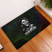 Fannie Lou Hamer Rubber Doormat Im Sick and Tired Quote Design Bold Portrait and Civil Rights Movement Tribute - Wonder Print Shop