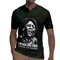 Fannie Lou Hamer Rugby Jersey Im Sick and Tired Quote Design Bold Portrait and Civil Rights Movement Tribute - Wonder Print Shop
