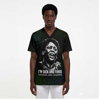 Fannie Lou Hamer Scrub Top Im Sick and Tired Quote Design Bold Portrait and Civil Rights Movement Tribute - Wonder Print Shop