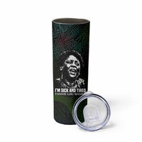 Fannie Lou Hamer Skinny Tumbler Im Sick and Tired Quote Design Bold Portrait and Civil Rights Movement Tribute - Wonder Print Shop