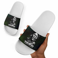 Fannie Lou Hamer Slide Sandals Im Sick and Tired Quote Design Bold Portrait and Civil Rights Movement Tribute - Wonder Print Shop