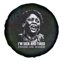 Fannie Lou Hamer Spare Tire Cover Im Sick and Tired Quote Design Bold Portrait and Civil Rights Movement Tribute - Wonder Print Shop