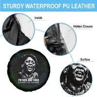 Fannie Lou Hamer Spare Tire Cover Im Sick and Tired Quote Design Bold Portrait and Civil Rights Movement Tribute - Wonder Print Shop