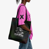 Fannie Lou Hamer Tote Bag Im Sick and Tired Quote Design Bold Portrait and Civil Rights Movement Tribute - Wonder Print Shop