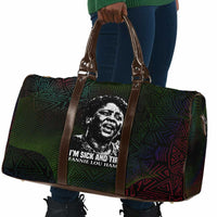 Fannie Lou Hamer Travel Bag Im Sick and Tired Quote Design Bold Portrait and Civil Rights Movement Tribute - Wonder Print Shop