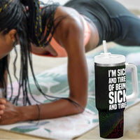 Fannie Lou Hamer Tumbler With Handle Im Sick and Tired Quote Design Bold Portrait and Civil Rights Movement Tribute - Wonder Print Shop