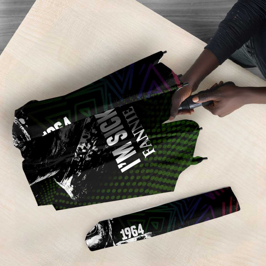 Fannie Lou Hamer Umbrella Im Sick and Tired Quote Design Bold Portrait and Civil Rights Movement Tribute - Wonder Print Shop