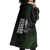 Fannie Lou Hamer Wearable Blanket Hoodie Im Sick and Tired Quote Design Bold Portrait and Civil Rights Movement Tribute - Wonder Print Shop