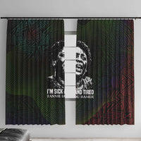 Fannie Lou Hamer Window Curtain Im Sick and Tired Quote Design Bold Portrait and Civil Rights Movement Tribute - Wonder Print Shop
