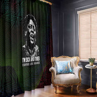 Fannie Lou Hamer Window Curtain Im Sick and Tired Quote Design Bold Portrait and Civil Rights Movement Tribute - Wonder Print Shop