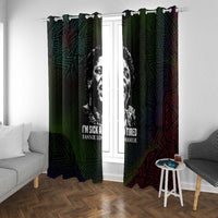 Fannie Lou Hamer Window Curtain Im Sick and Tired Quote Design Bold Portrait and Civil Rights Movement Tribute - Wonder Print Shop
