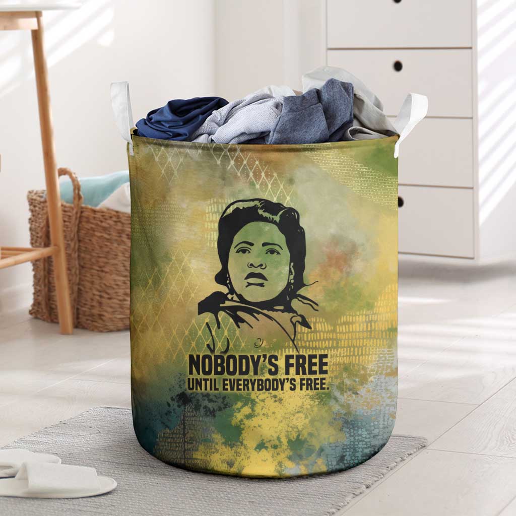 Fannie Lou Hamer Laundry Basket Unbossable Quote Design Protest Silhouettes and Voting Rights Tribute - Wonder Print Shop
