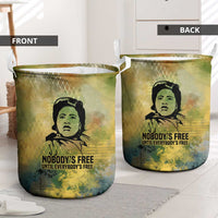 Fannie Lou Hamer Laundry Basket Unbossable Quote Design Protest Silhouettes and Voting Rights Tribute - Wonder Print Shop