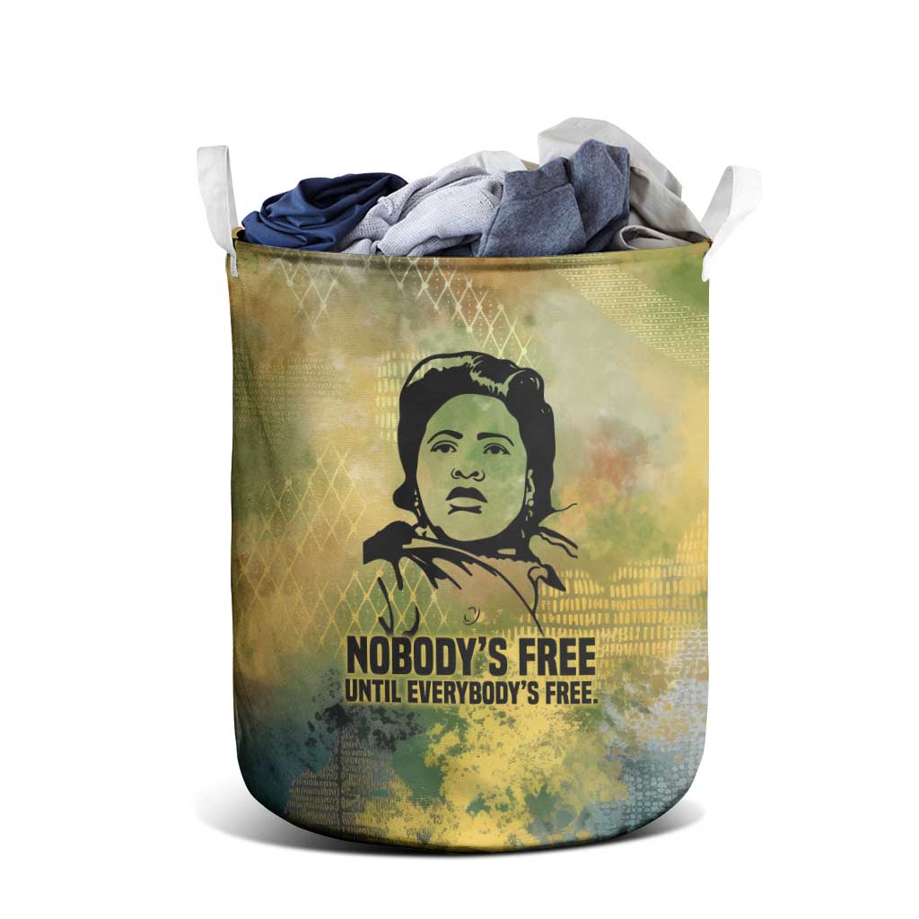 Fannie Lou Hamer Laundry Basket Unbossable Quote Design Protest Silhouettes and Voting Rights Tribute - Wonder Print Shop