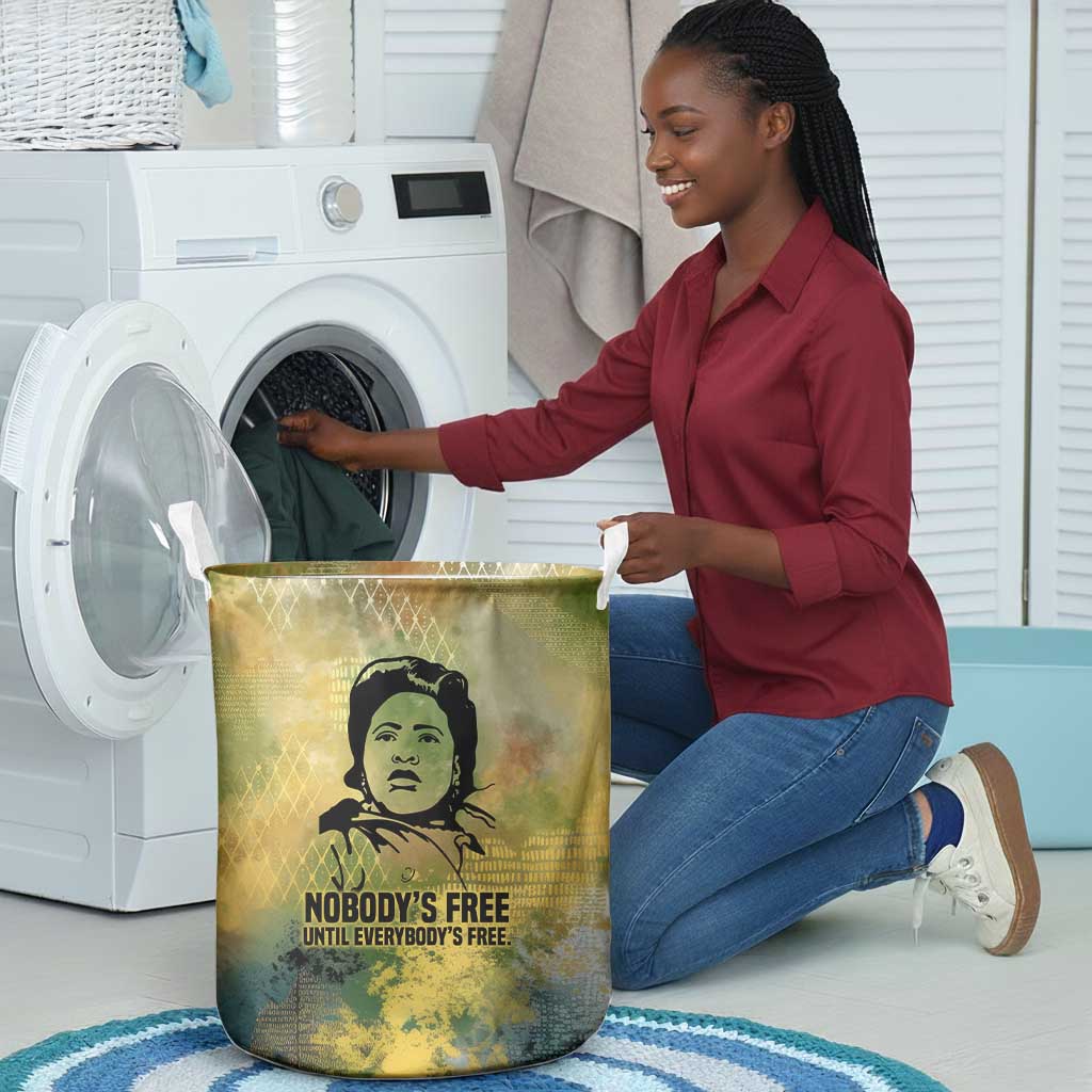 Fannie Lou Hamer Laundry Basket Unbossable Quote Design Protest Silhouettes and Voting Rights Tribute - Wonder Print Shop