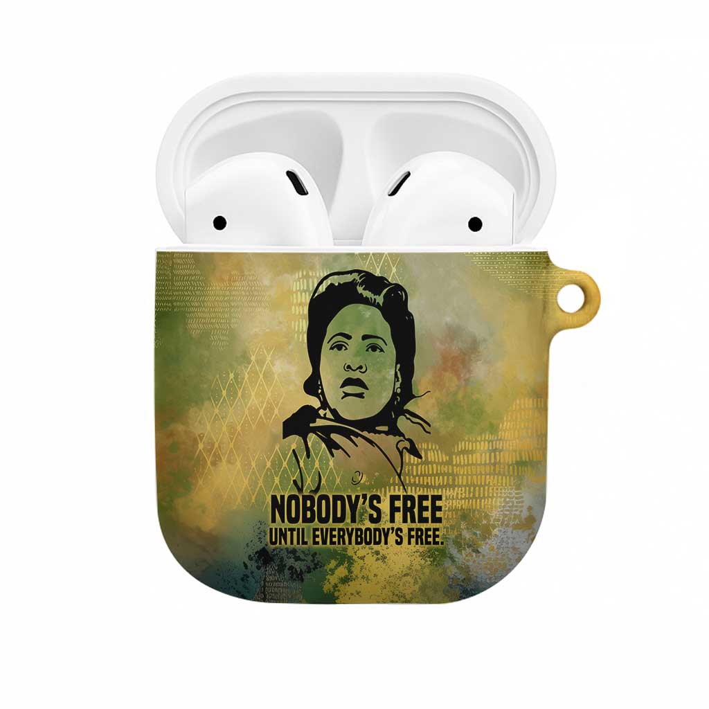 Fannie Lou Hamer AirPods Case Unbossable Quote Design Protest Silhouettes and Voting Rights Tribute - Wonder Print Shop