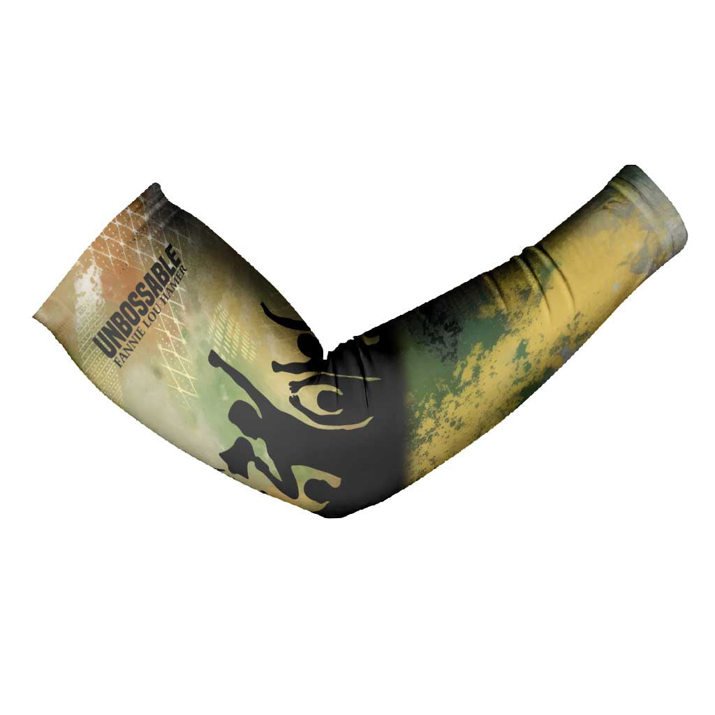 Fannie Lou Hamer Arm Sleeves Unbossable Quote Design Protest Silhouettes and Voting Rights Tribute - Wonder Print Shop