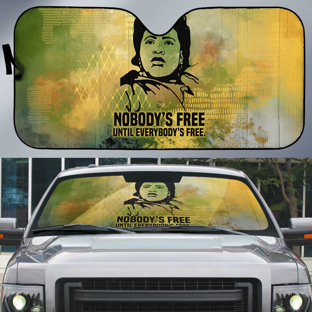 Fannie Lou Hamer Auto Sun Shade Unbossable Quote Design Protest Silhouettes and Voting Rights Tribute - Wonder Print Shop
