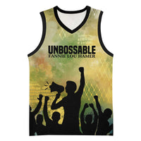 Fannie Lou Hamer Basketball Jersey Unbossable Quote Design Protest Silhouettes and Voting Rights Tribute - Wonder Print Shop